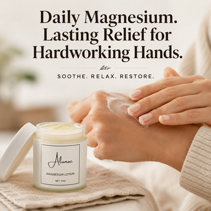 Alumae Magnesium Hand Comfort Cream Daily Moisturizing Lotion for Stiff, Aching Hands & Joint Comfort