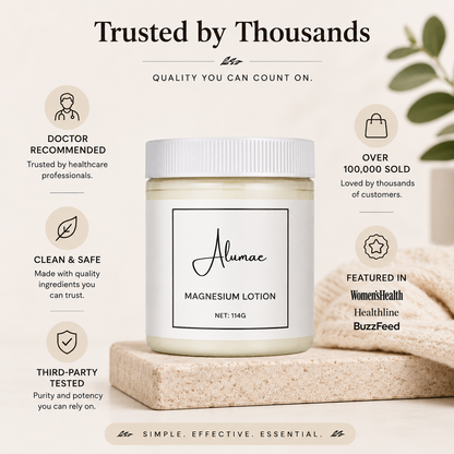 Alumae Magnesium Hand Comfort Cream Daily Moisturizing Lotion for Stiff, Aching Hands & Joint Comfort